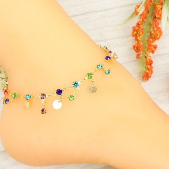 "Handmade Anklet – Elegant & Delicate Jewelry for Women | UNVRC1193 - Picture 6 of 10